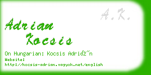 adrian kocsis business card